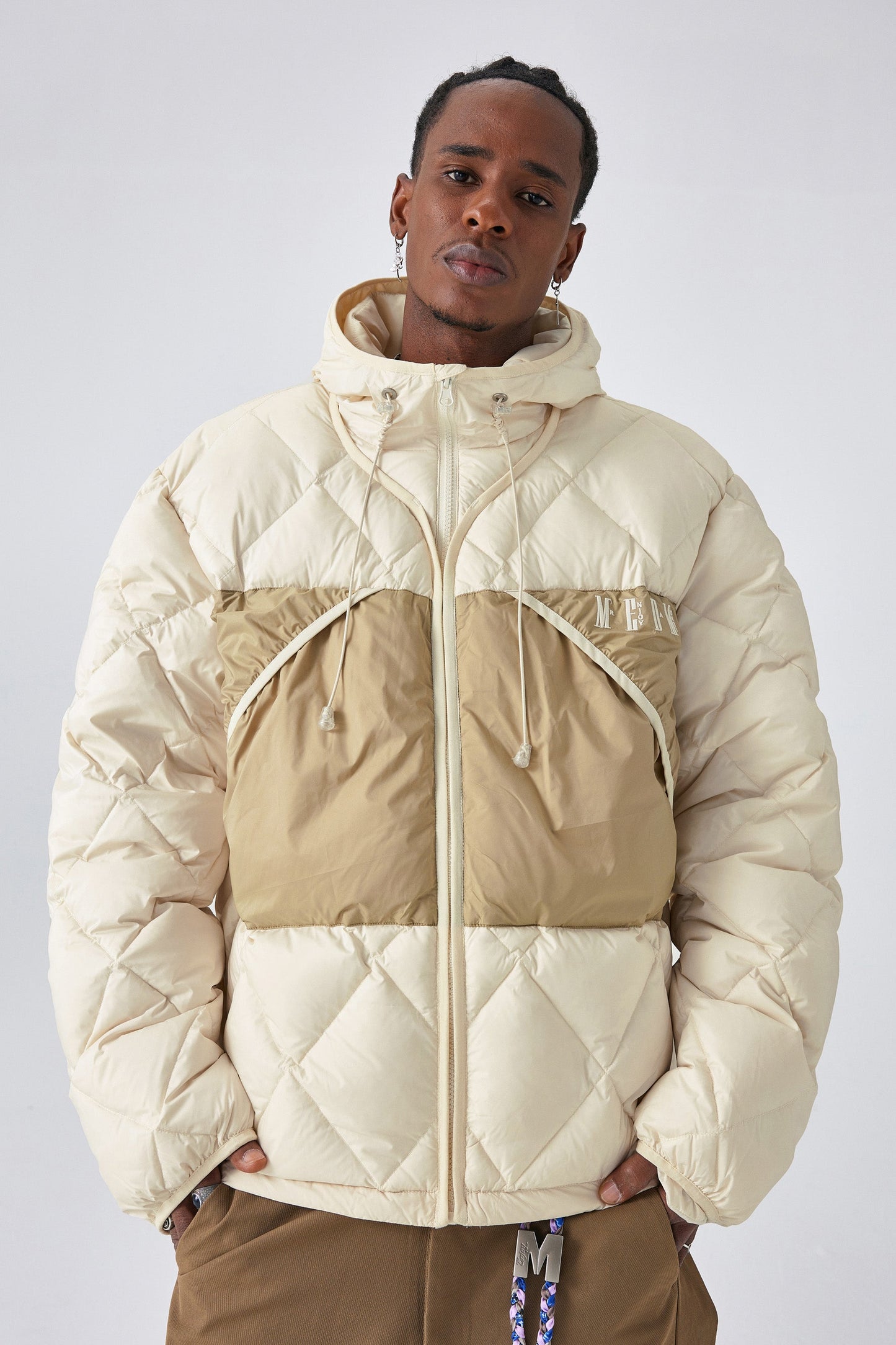 MEDM 퀼티드 후드 재킷