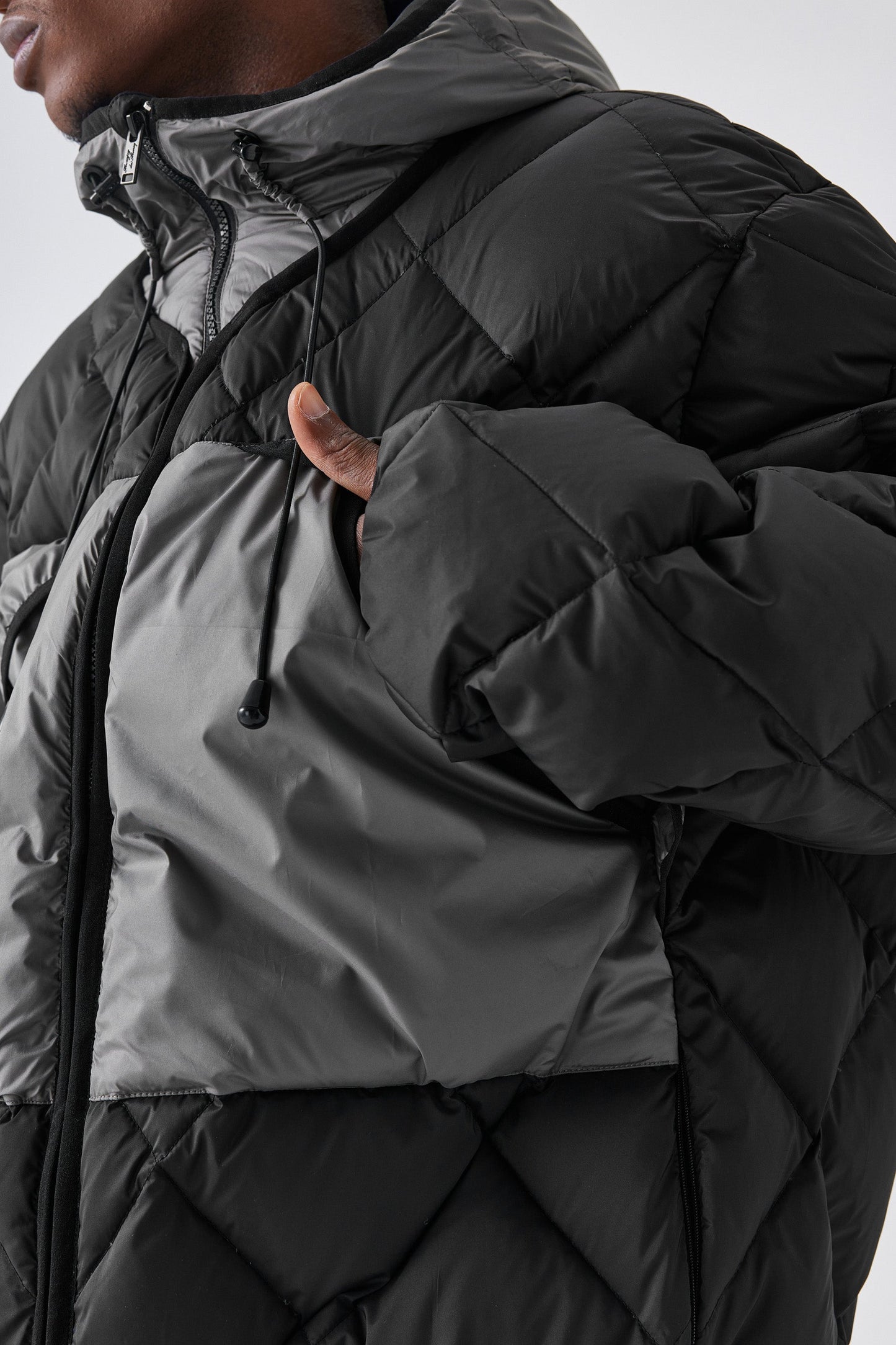 MEDM 퀼티드 후드 재킷