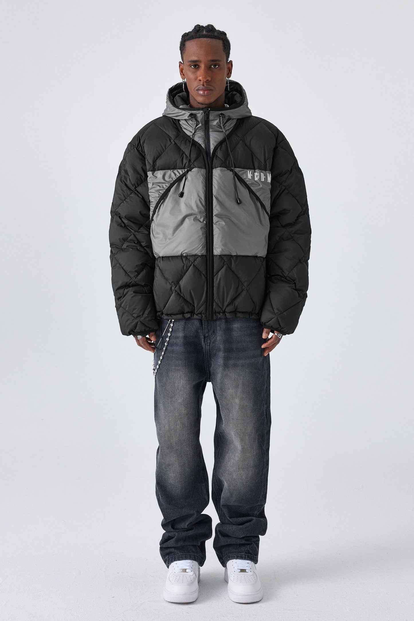 MEDM 퀼티드 후드 재킷