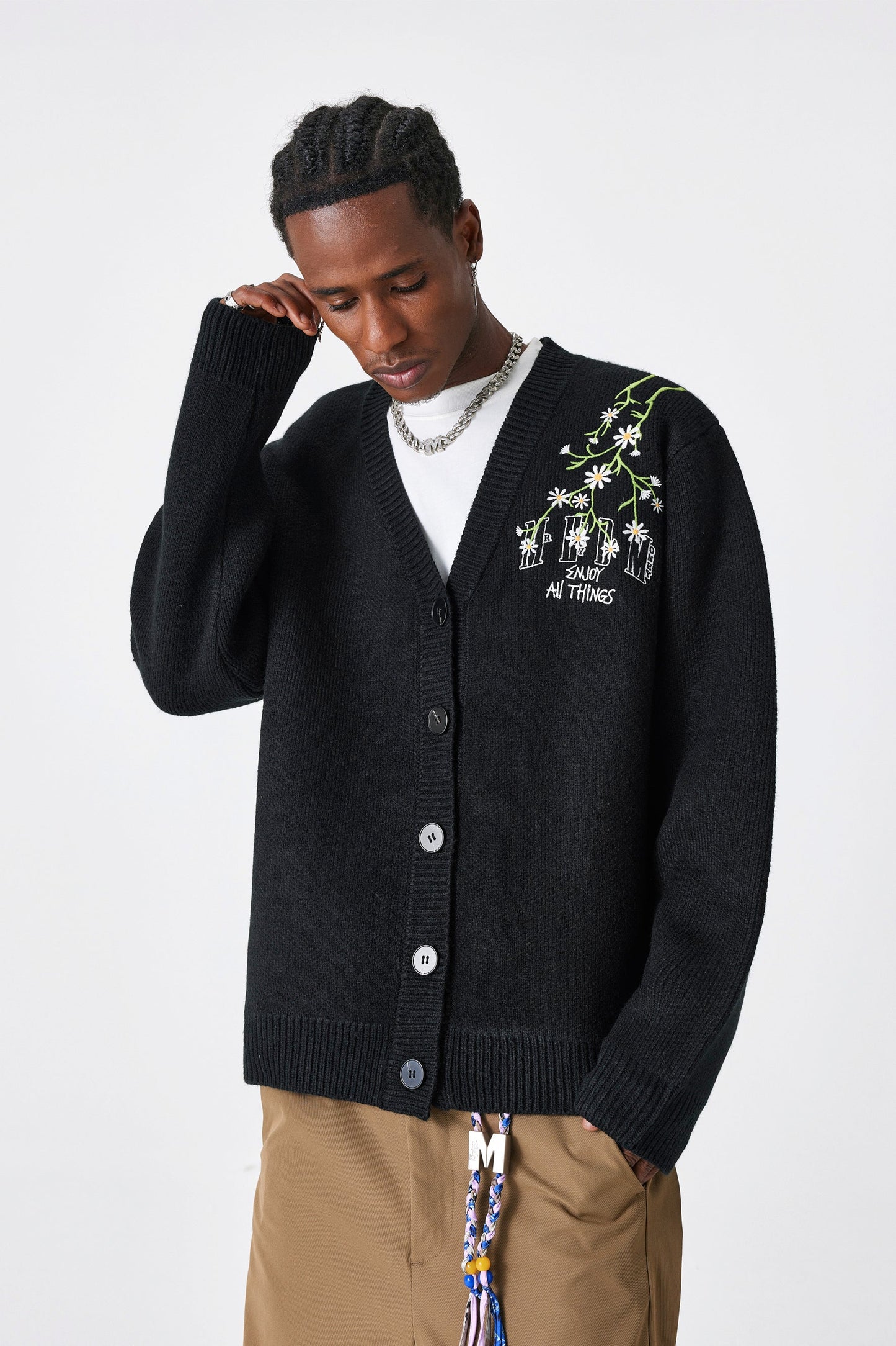 MEDM 자수 카디건