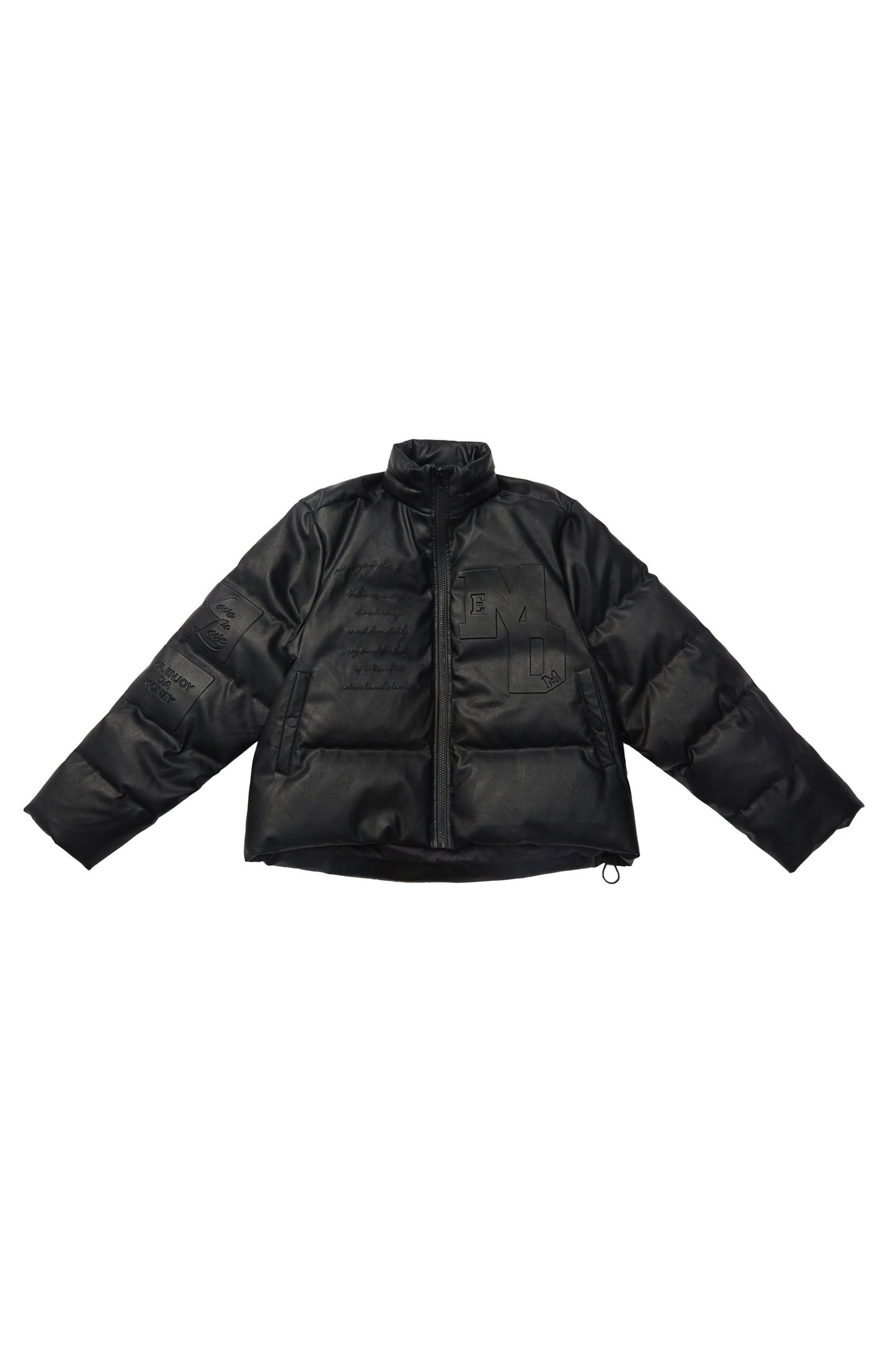 MEDM 마이크로파이버 가죽 푸퍼 재킷