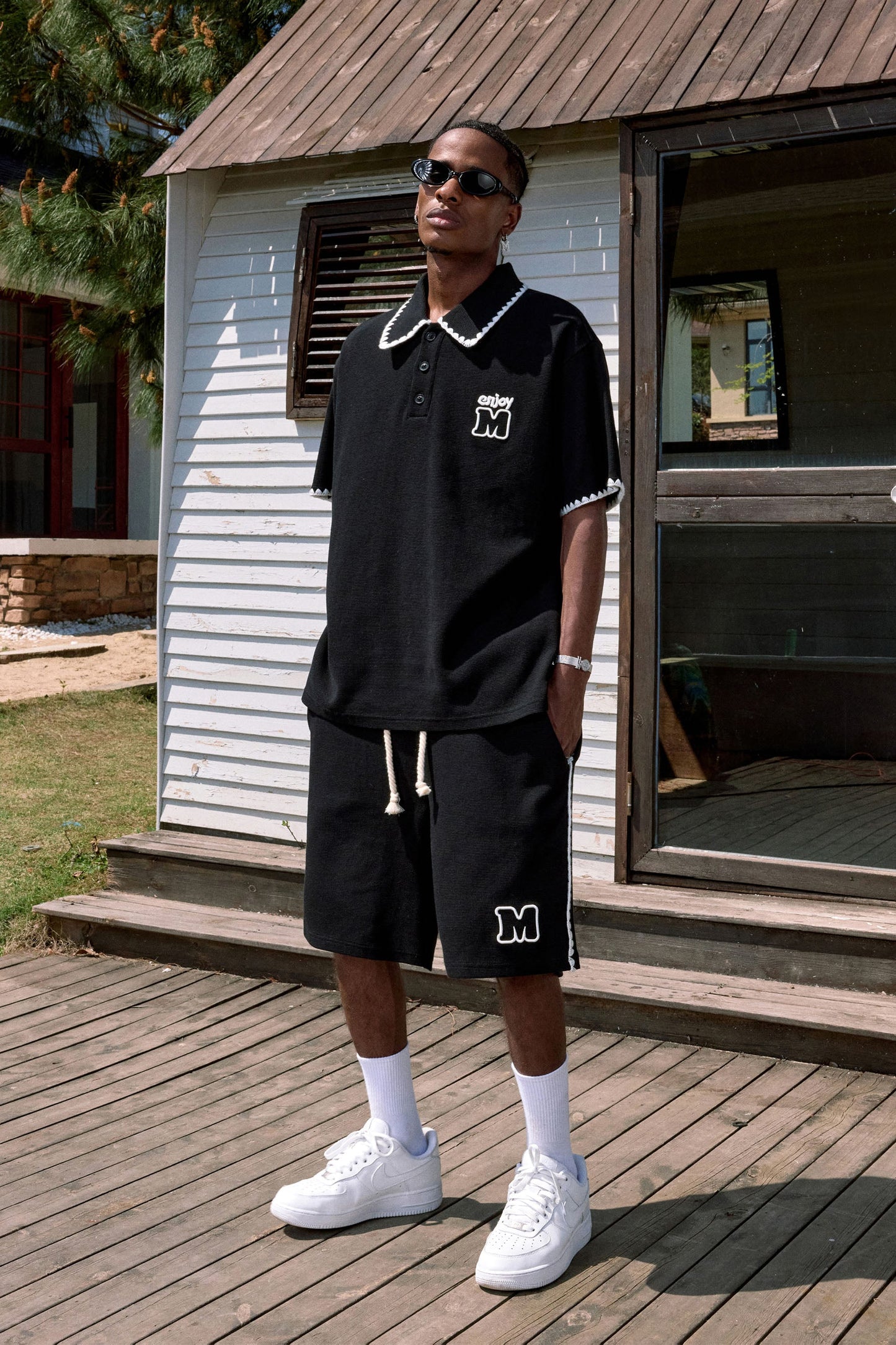 MEDM 와플 폴로 셔츠