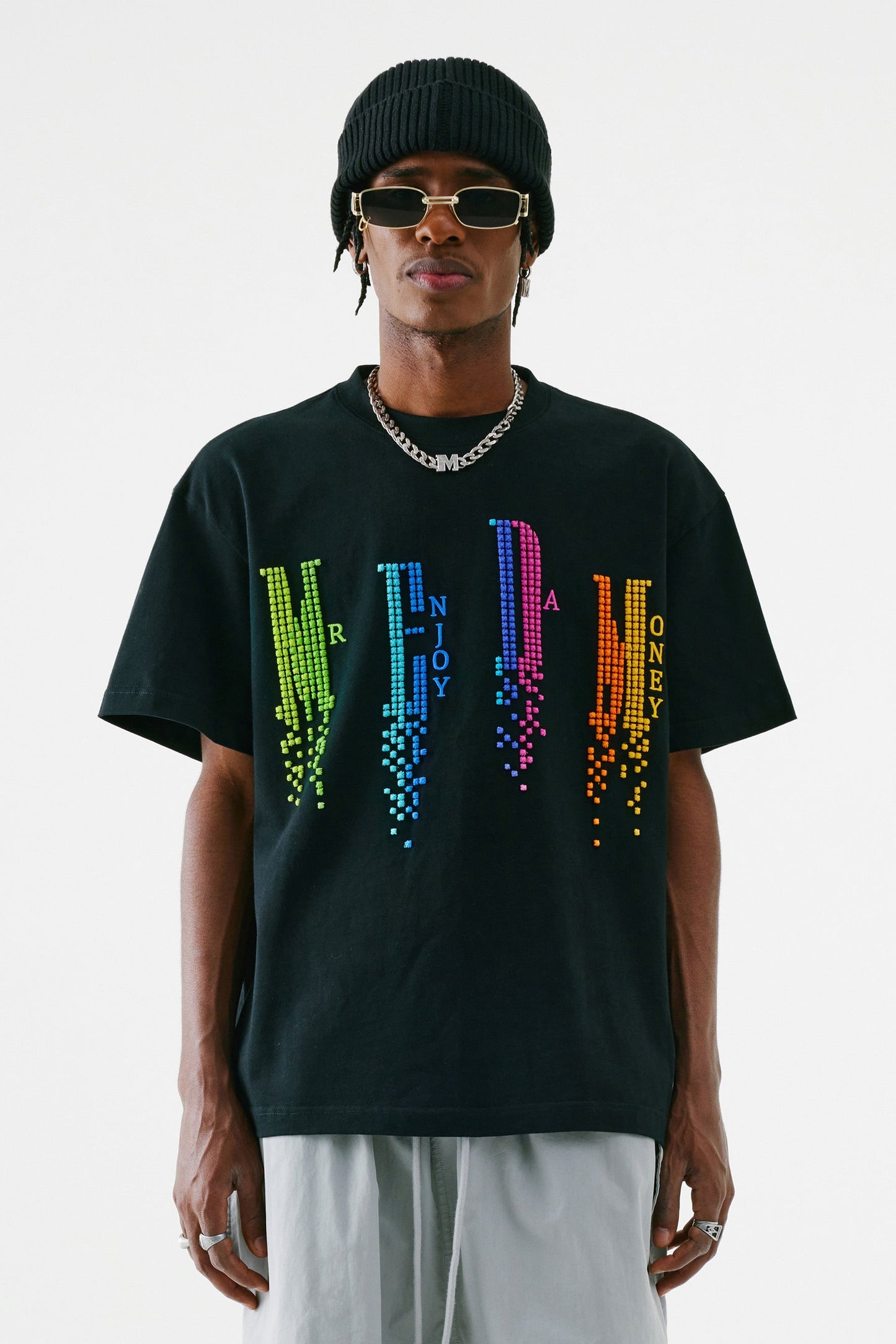 MEDM 보석 자수 티셔츠