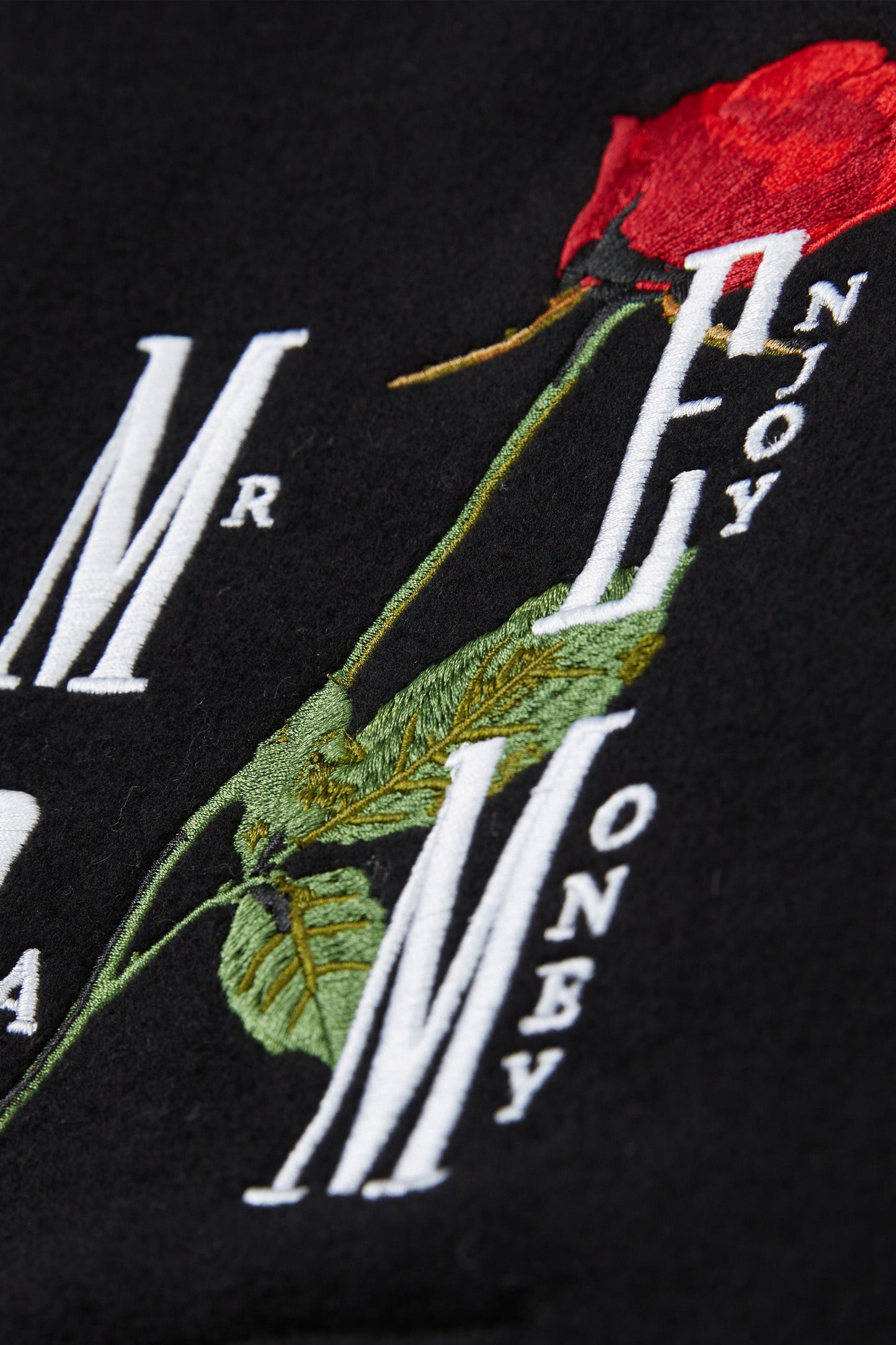 MEDM 자수 로즈 베이스볼 재킷