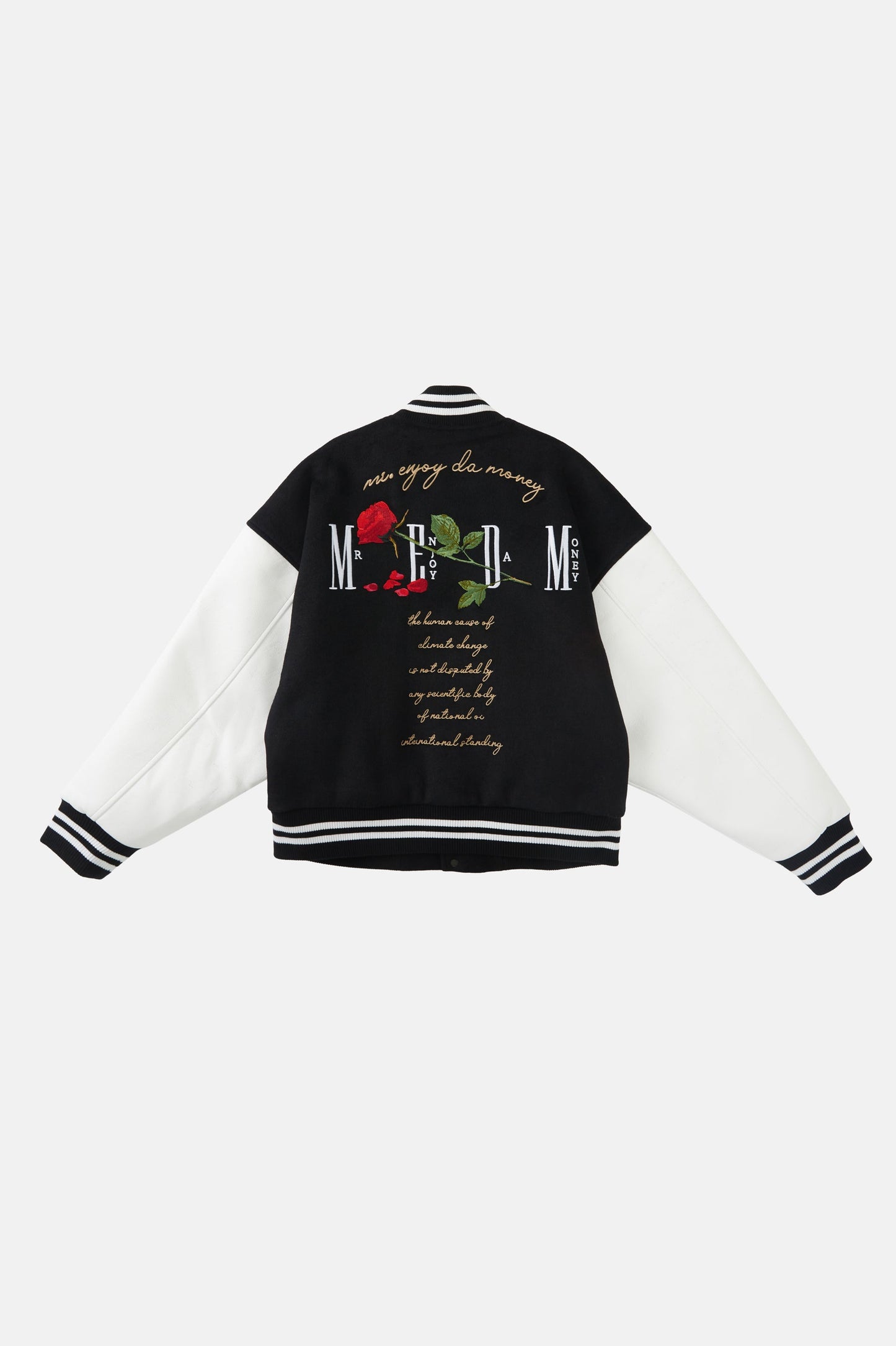 MEDM 자수 로즈 베이스볼 재킷