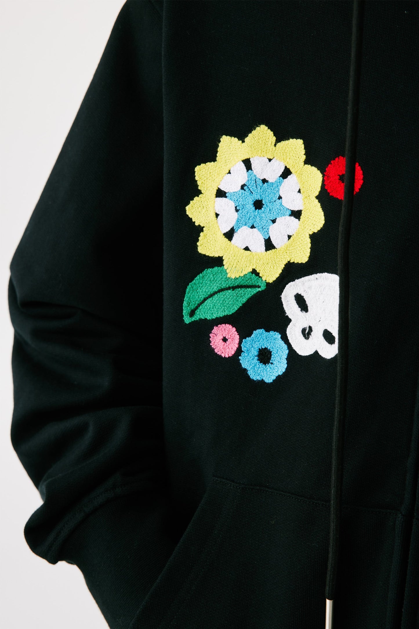 MEDM 꽃무늬 지퍼 후디