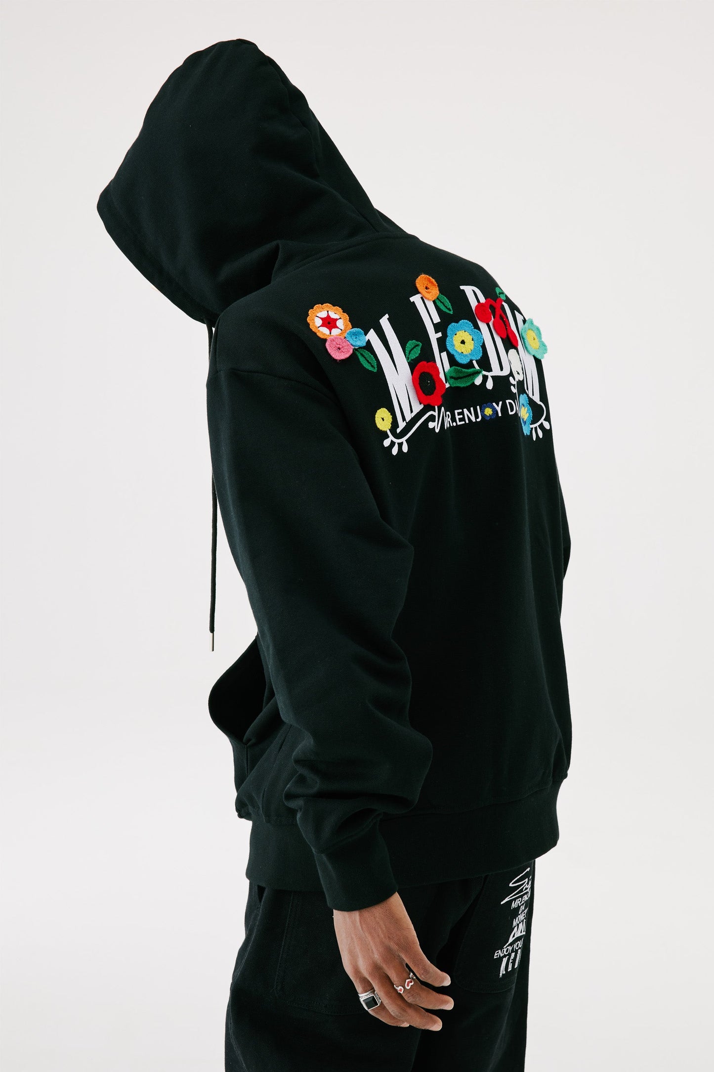 MEDM 꽃무늬 지퍼 후디