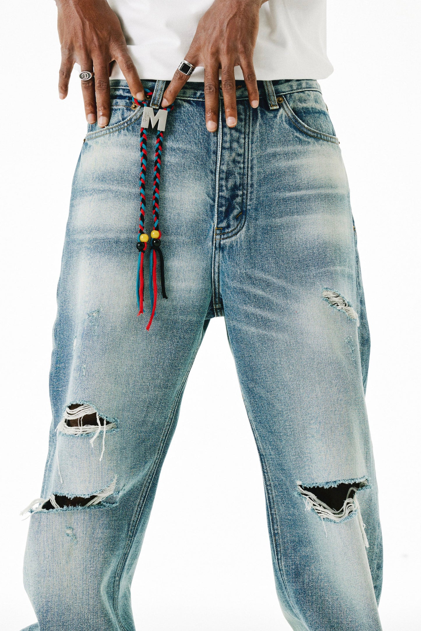 MEDM 워시드 디스트레스드 진