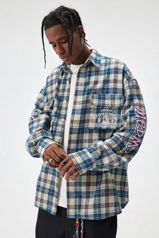 MEDM 플레이드 셔츠