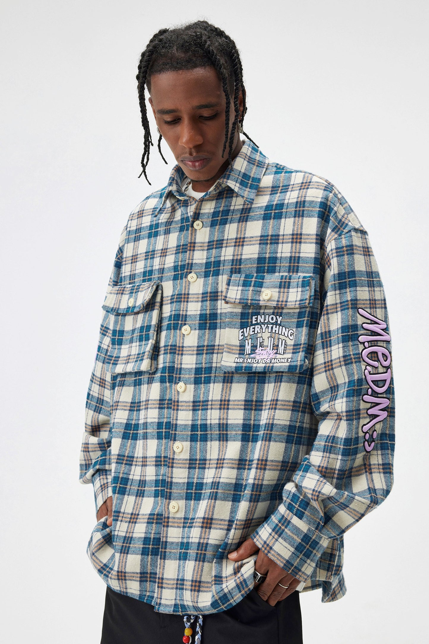 MEDM 플레이드 셔츠