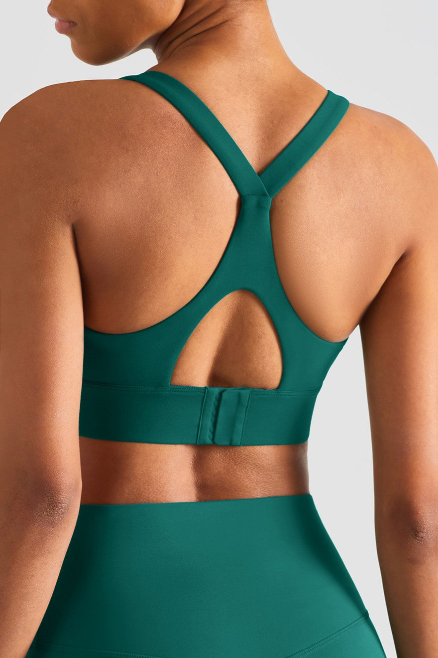 Racerback Adjustable Buckles Sports Bra