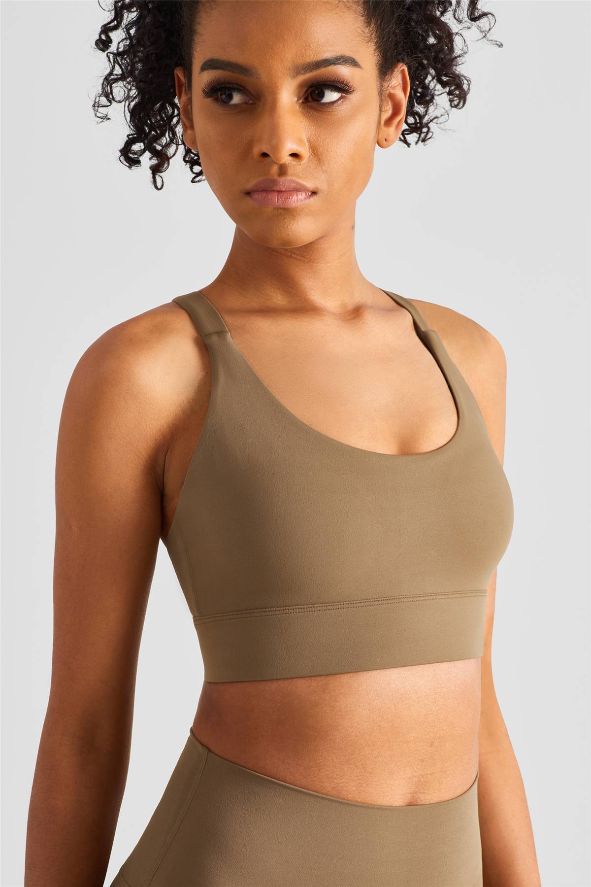 Racerback Adjustable Buckles Sports Bra