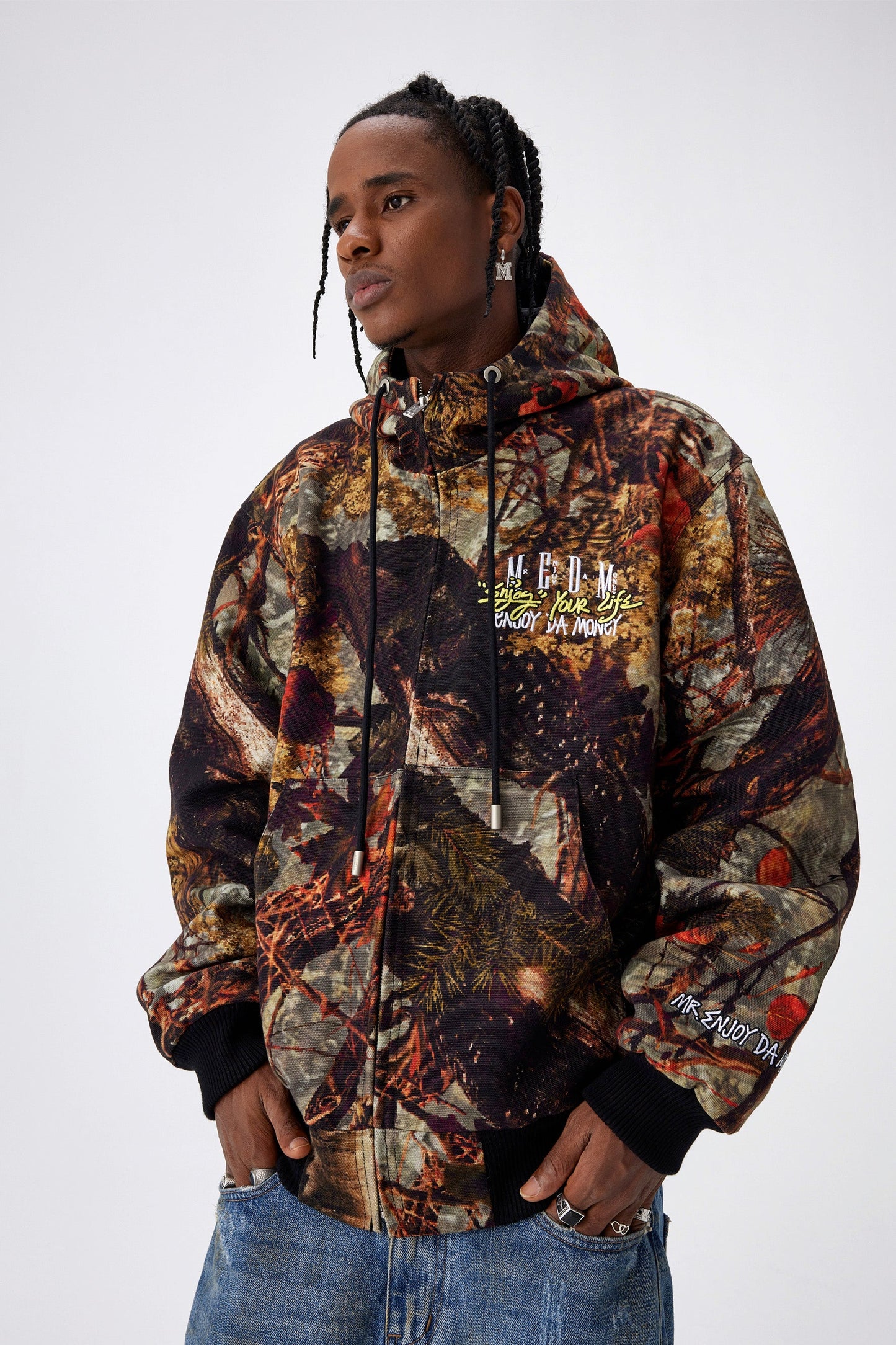 MEDM 카모 디트로이트 지퍼 재킷