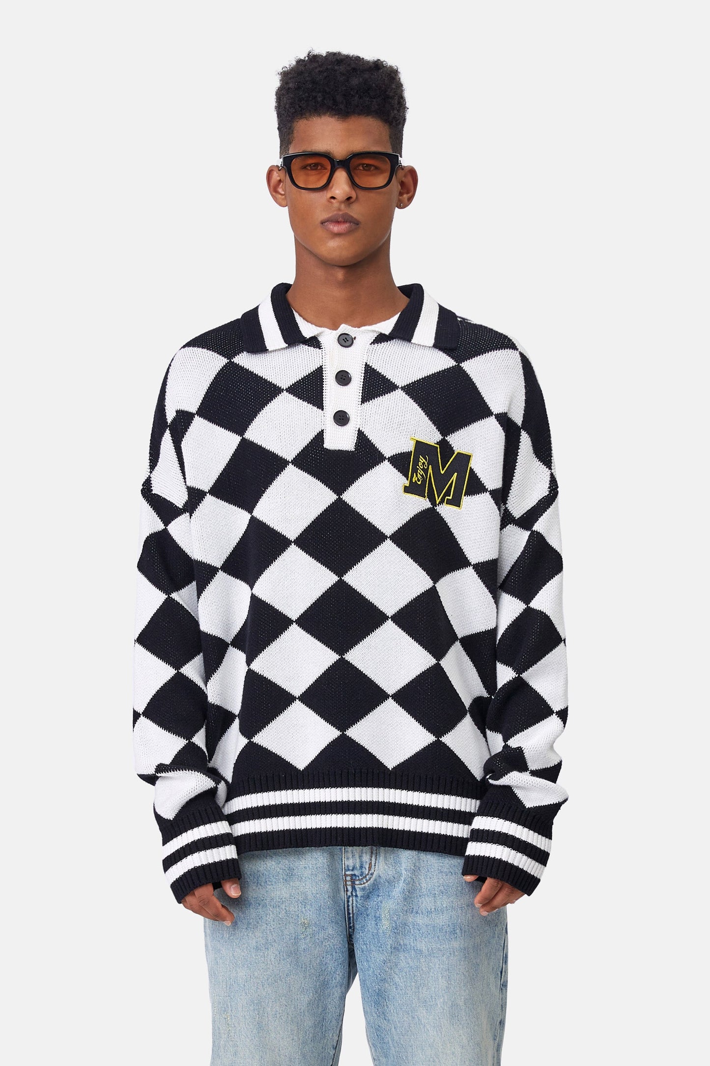 MEDM 다이아몬드 폴로 셔츠