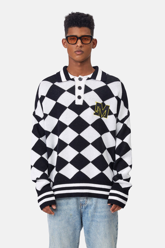 MEDM 다이아몬드 폴로 셔츠