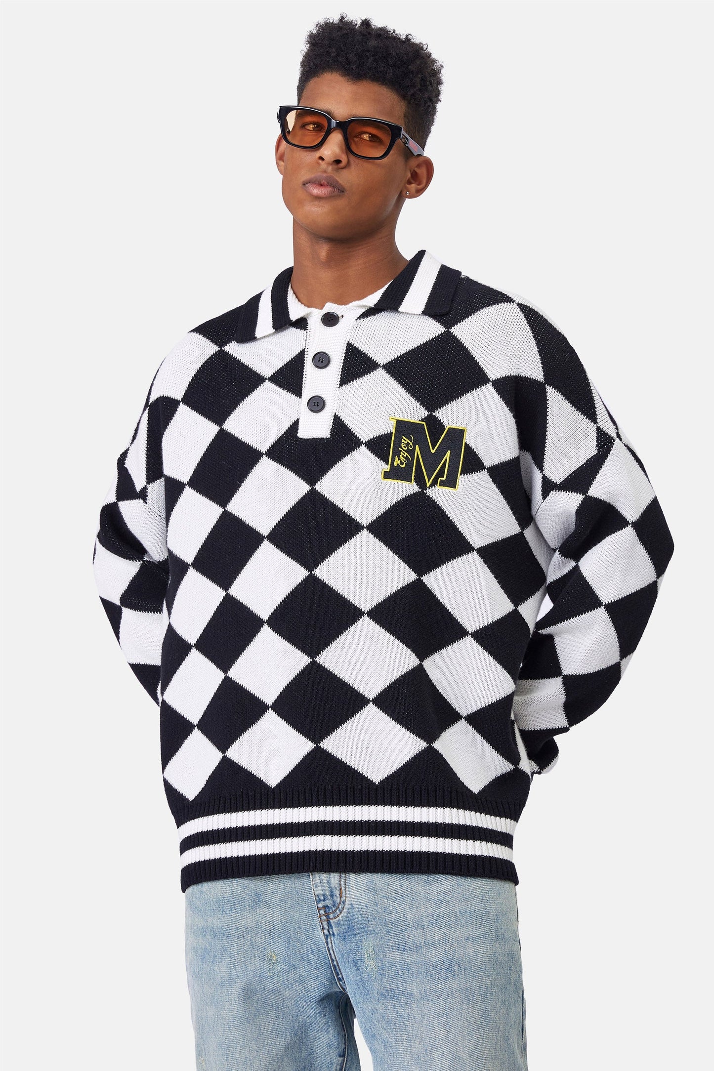 MEDM 다이아몬드 폴로 셔츠