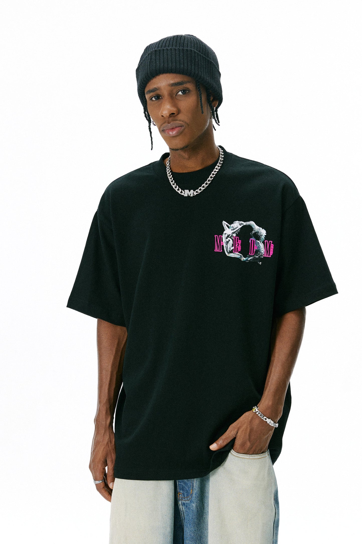 MEDM 서클 그래픽 티셔츠