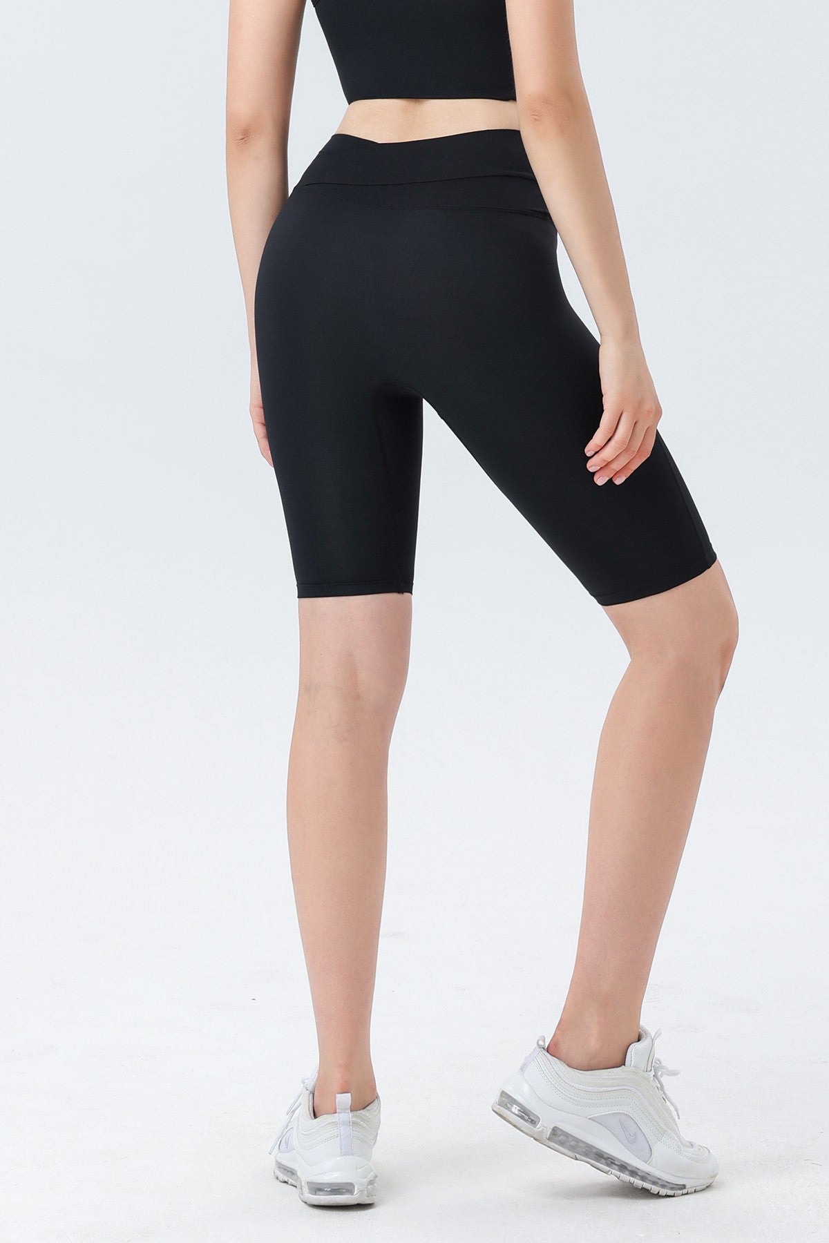 컬러 블록 크로스오버 바이커 쇼츠