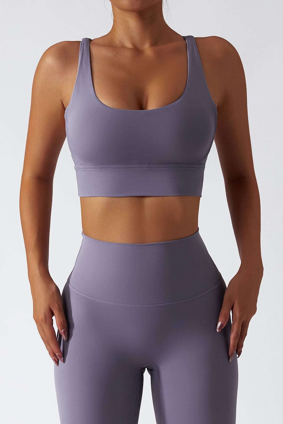 Strappy Crossover Back Sports Bra