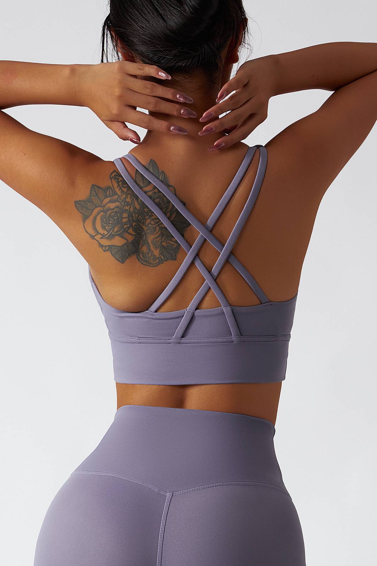 Strappy Crossover Back Sports Bra