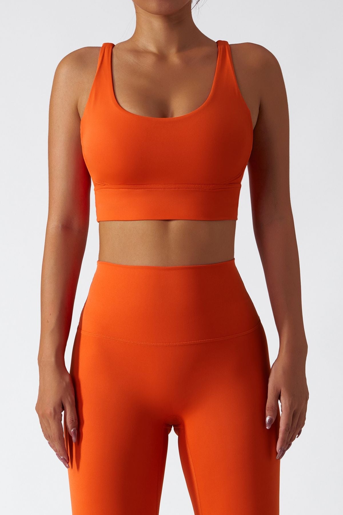 Strappy Crossover Back Sports Bra