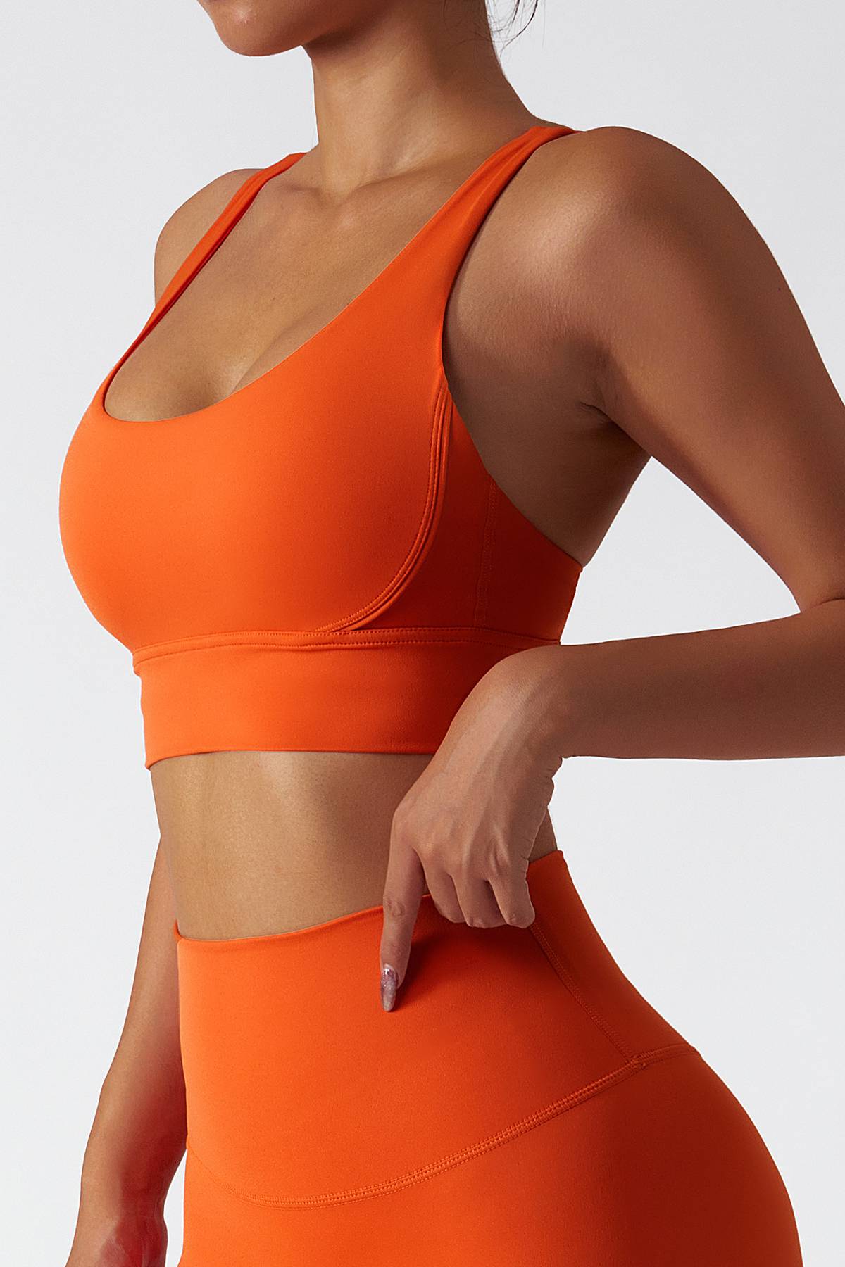 Strappy Crossover Back Sports Bra