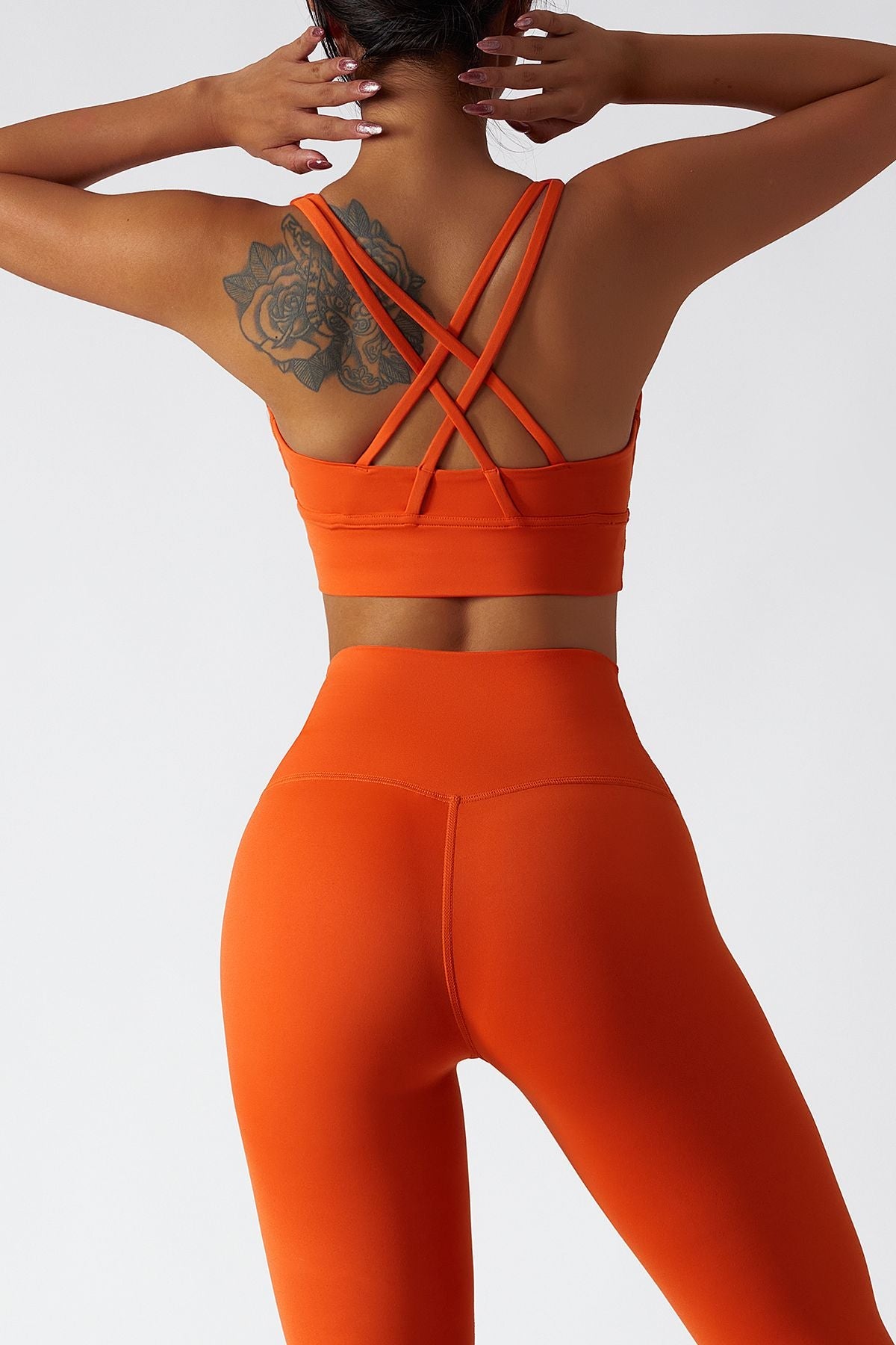 Strappy Crossover Back Sports Bra