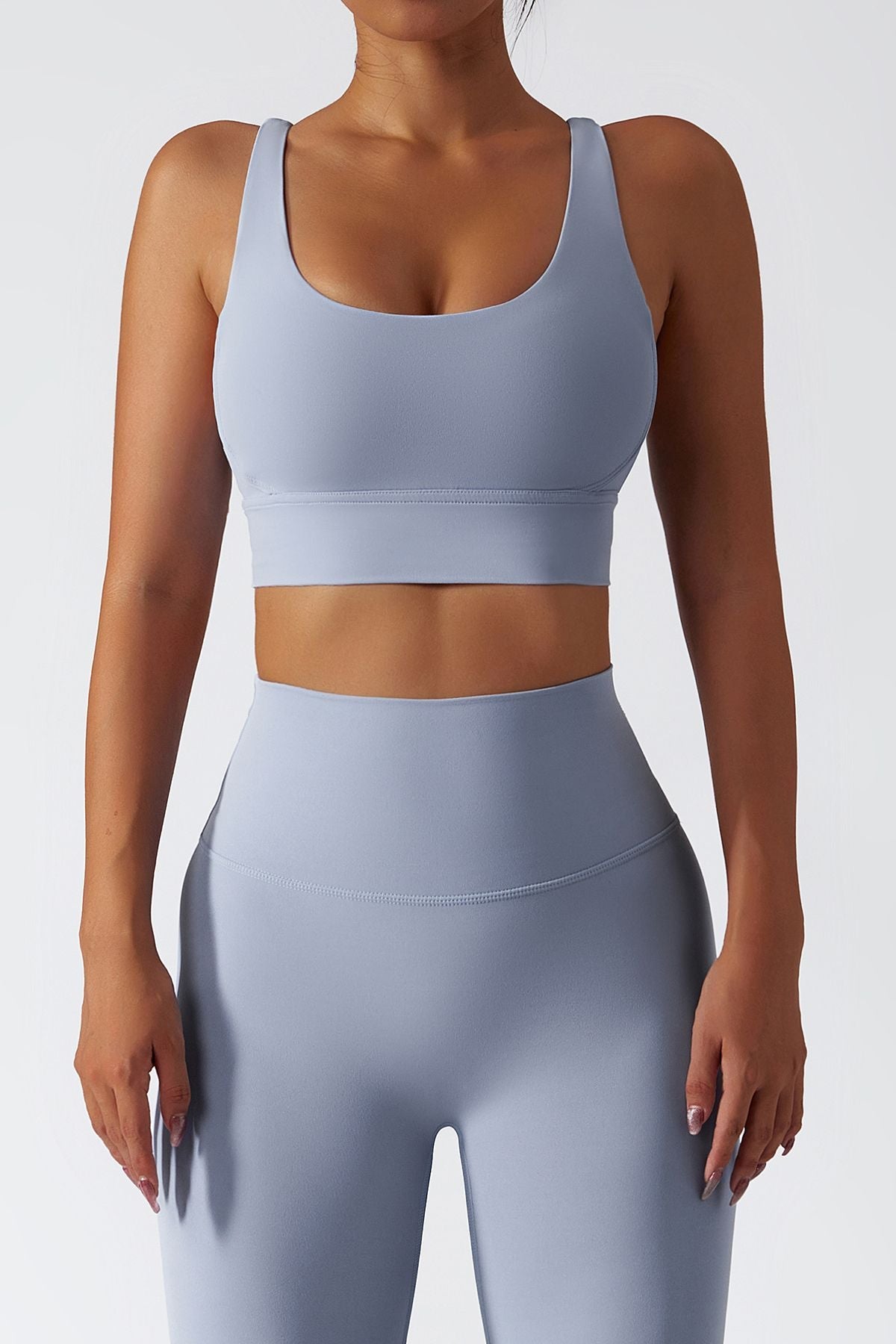 Strappy Crossover Back Sports Bra