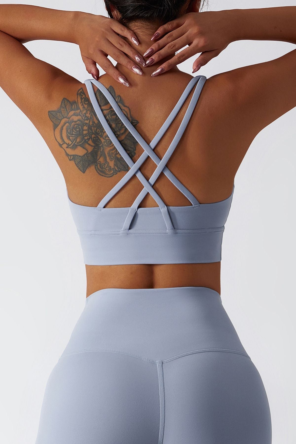 Strappy Crossover Back Sports Bra