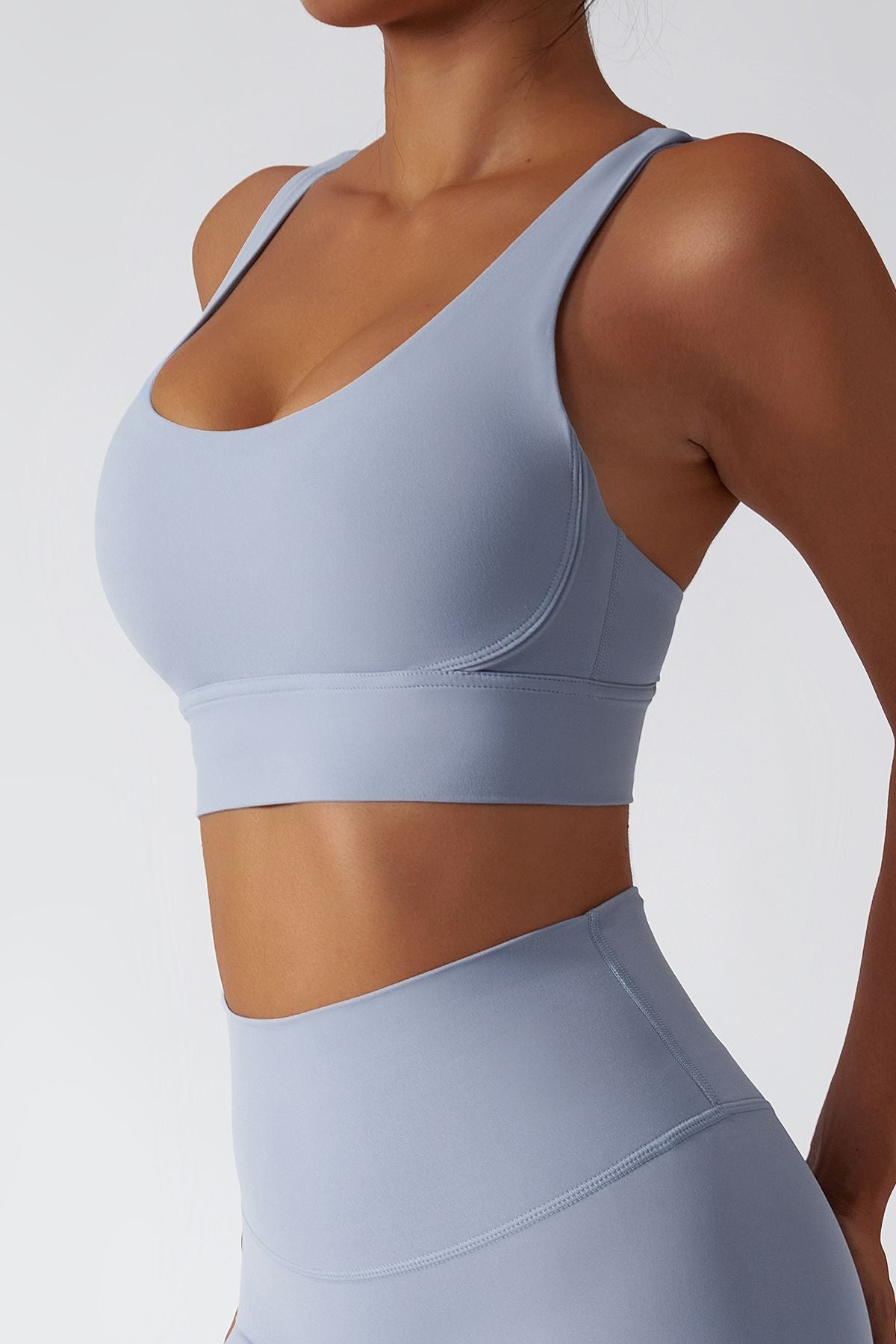 Strappy Crossover Back Sports Bra