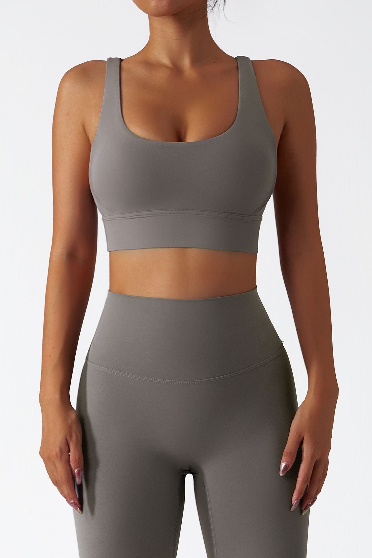 Strappy Crossover Back Sports Bra