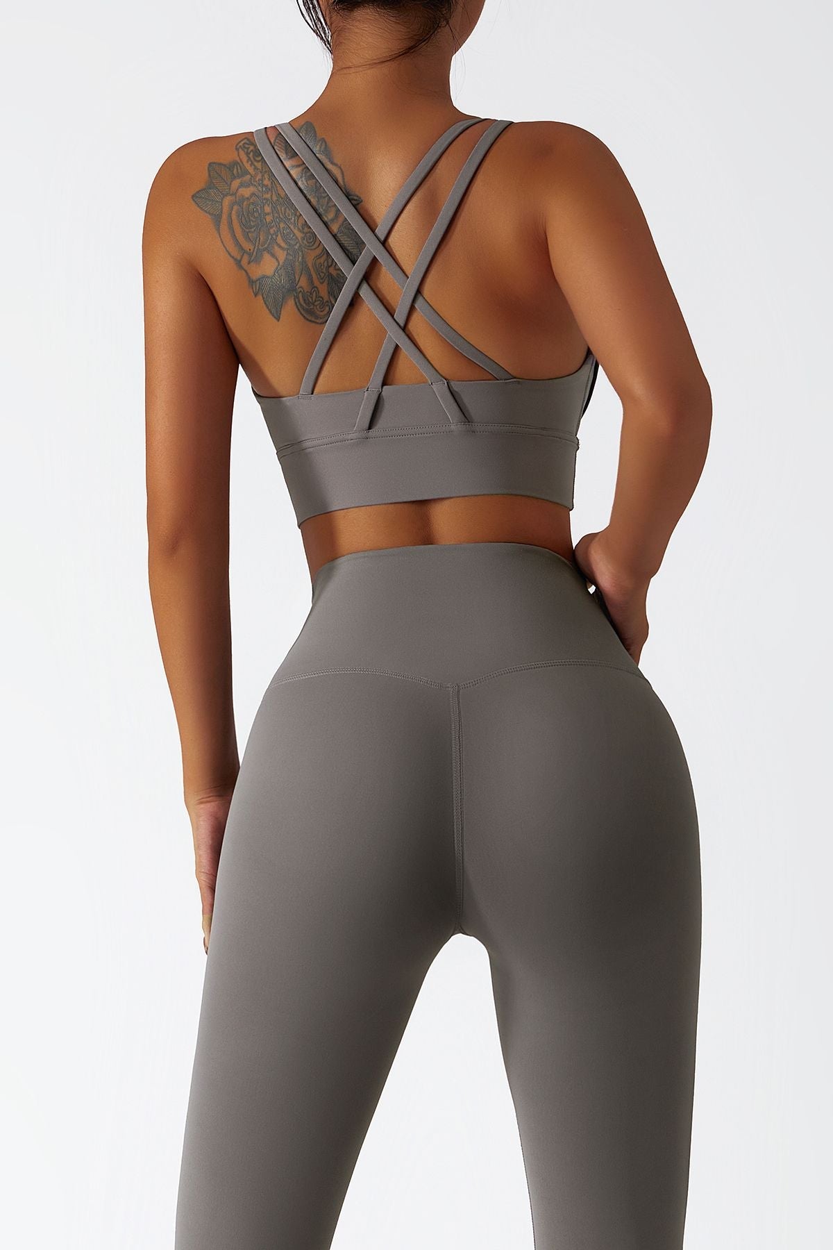 Strappy Crossover Back Sports Bra