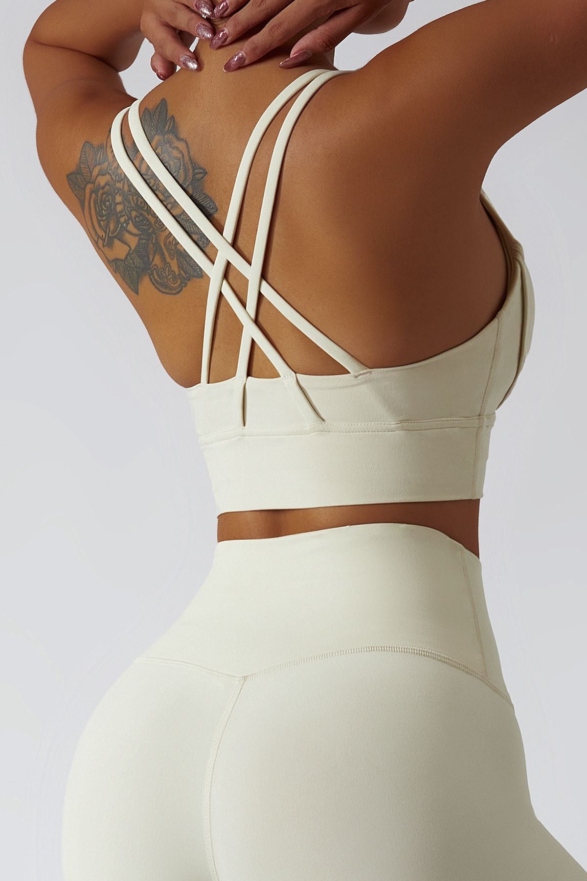 Strappy Crossover Back Sports Bra