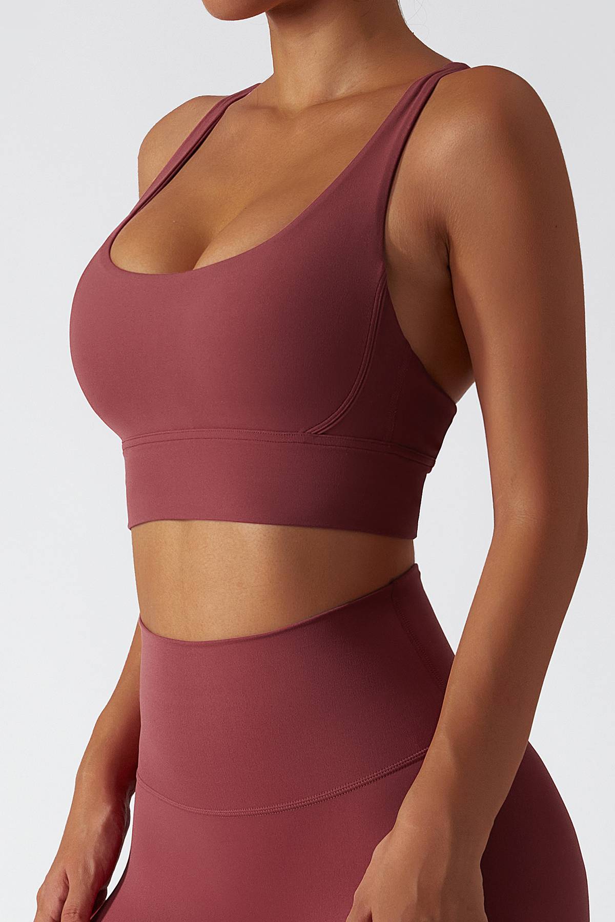 Strappy Crossover Back Sports Bra