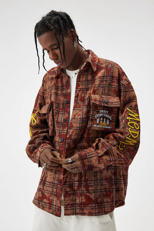 MEDM 플레이드 셔츠