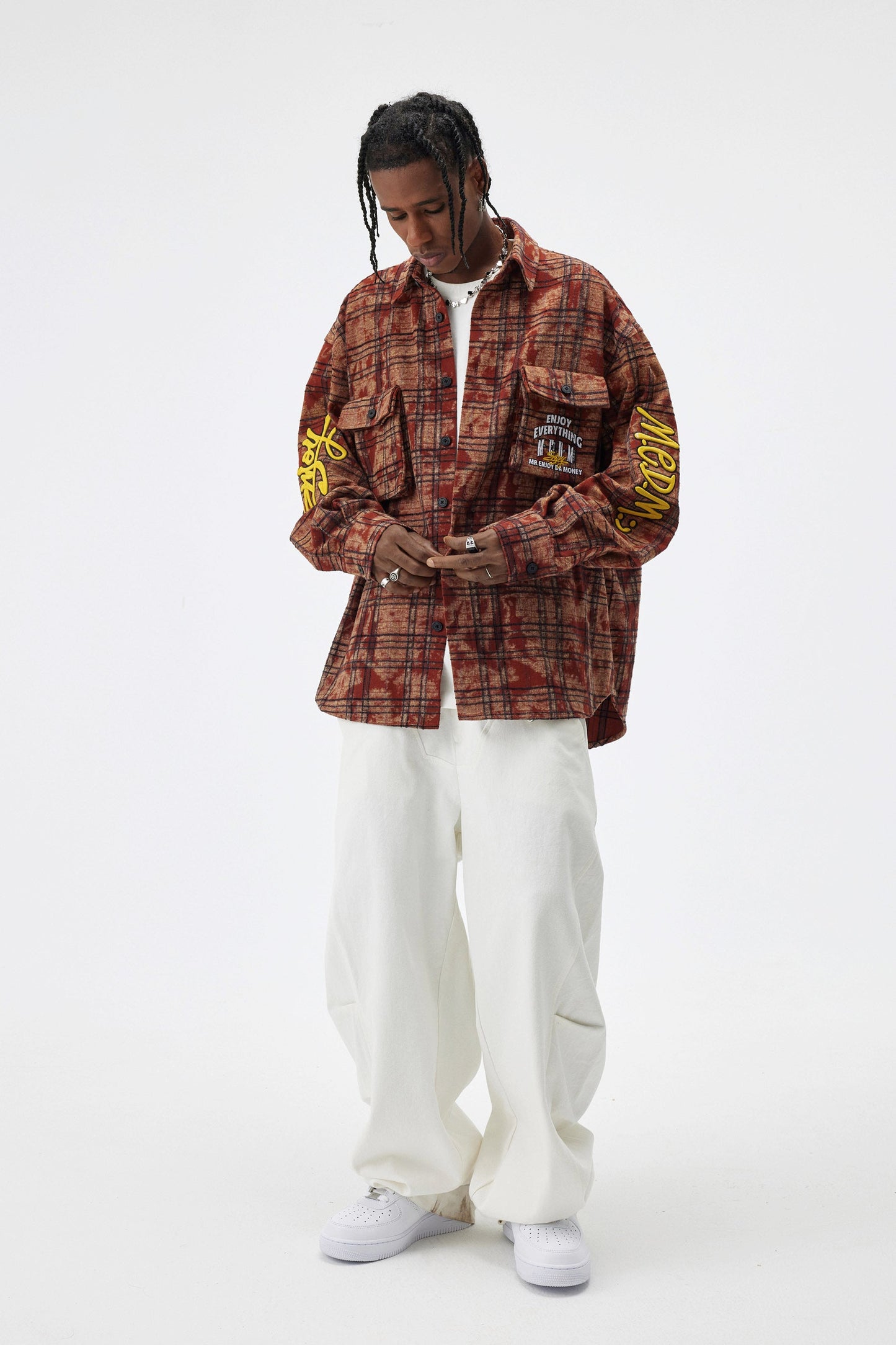 MEDM 플레이드 셔츠