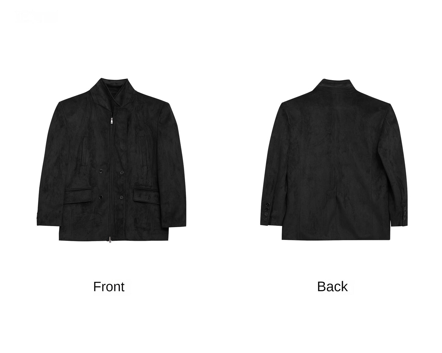 Deconstructed Blazer with Textured Fabric | Metal Accents Jacket