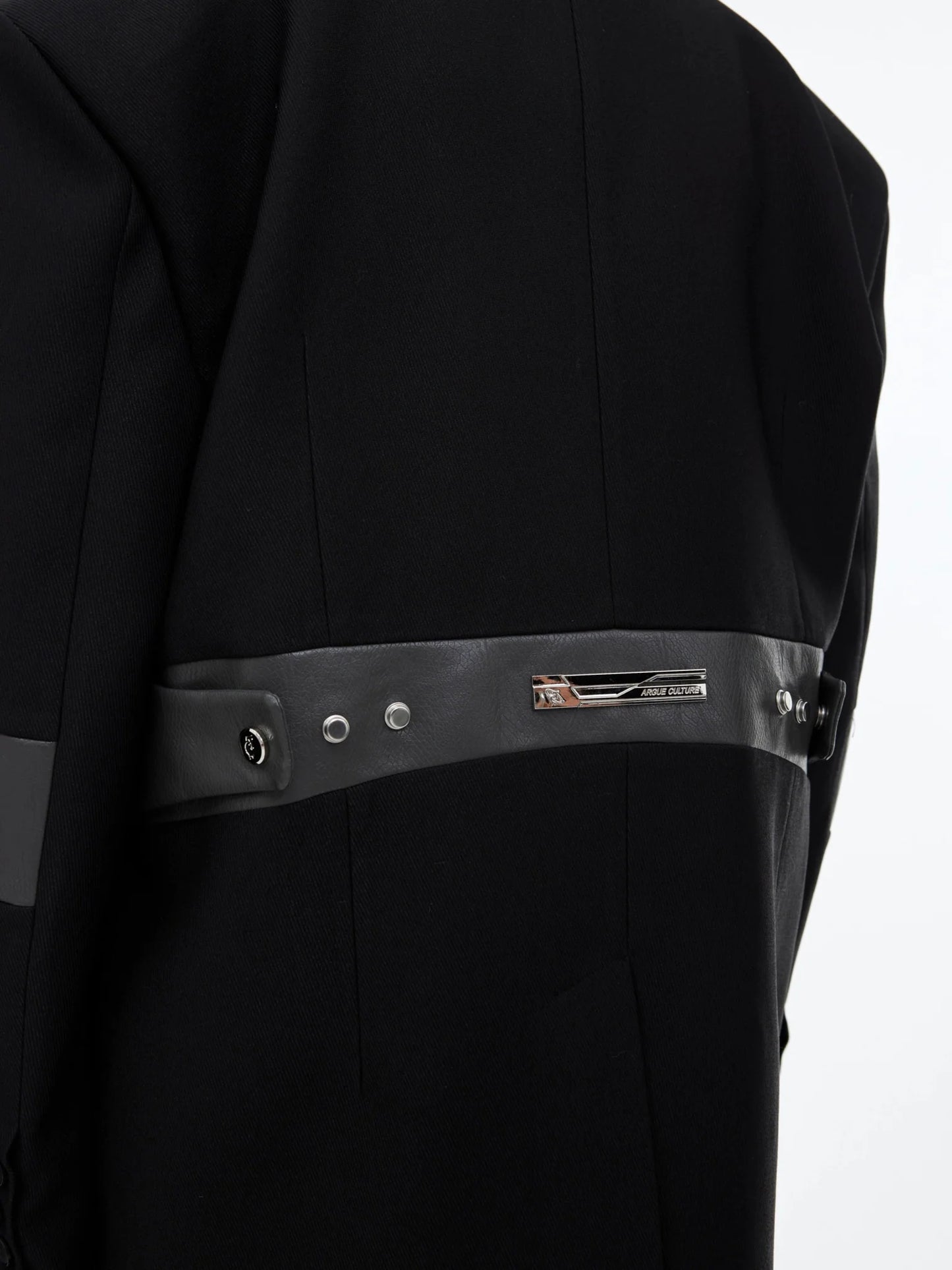 Deconstructed Shoulder-Pad Suit Jacket | Metallic Detail Blazer for Men