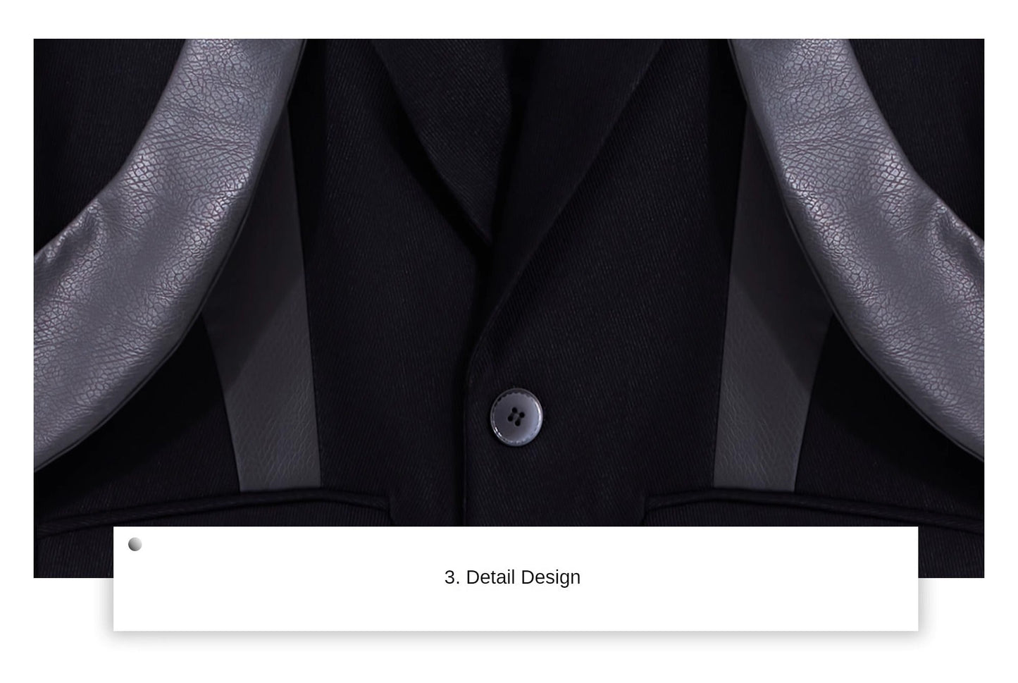 Deconstructed Shoulder-Pad Suit Jacket | Metallic Detail Blazer for Men