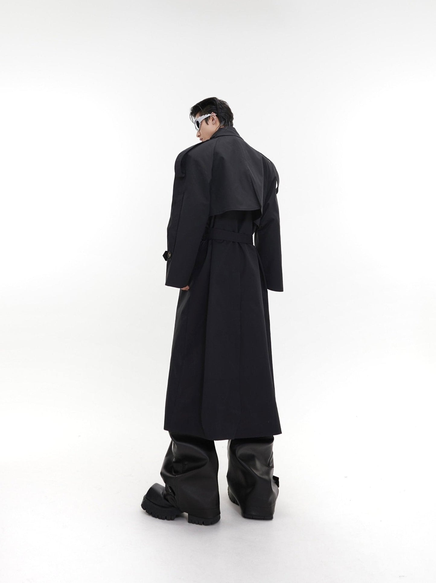 Deconstructed Structured Trench Overcoat |  Designer Coat in Long Design