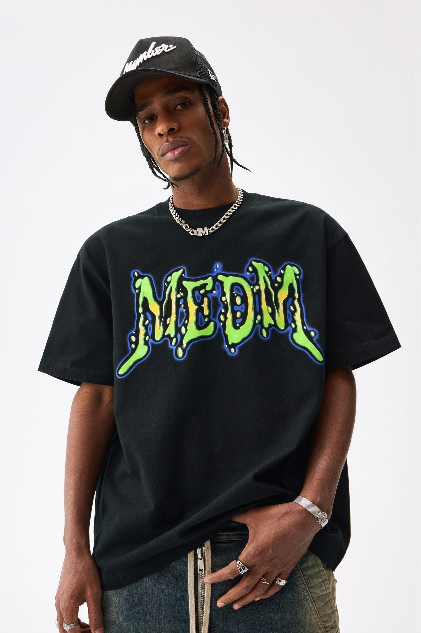 MEDM WATER DROP 로고 티셔츠