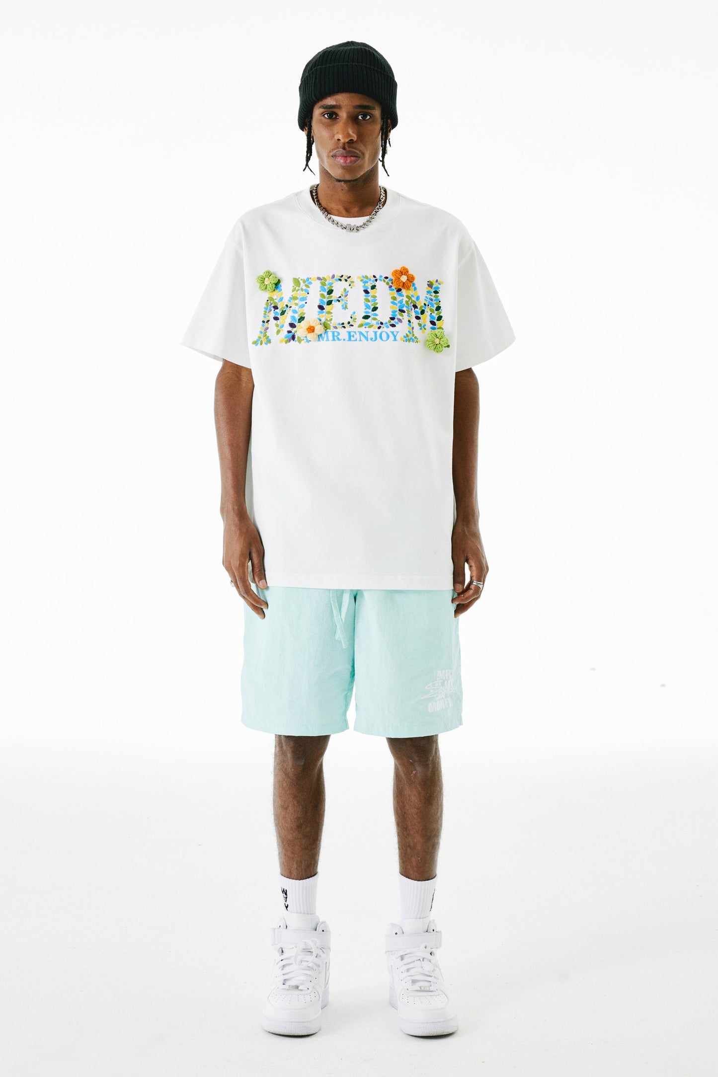 MEDM 크로셰 플로럴 티셔츠