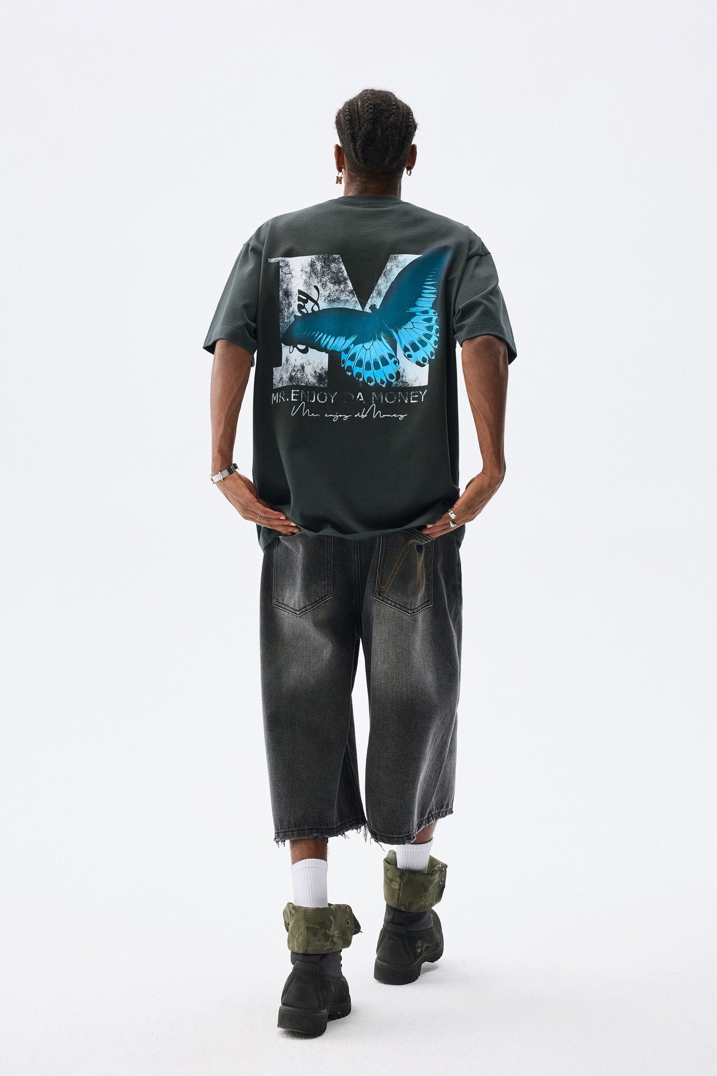 MEDM 버터플라이 워시드 티셔츠