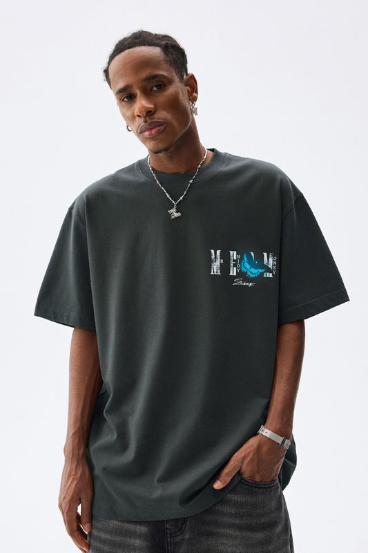 MEDM 버터플라이 워시드 티셔츠