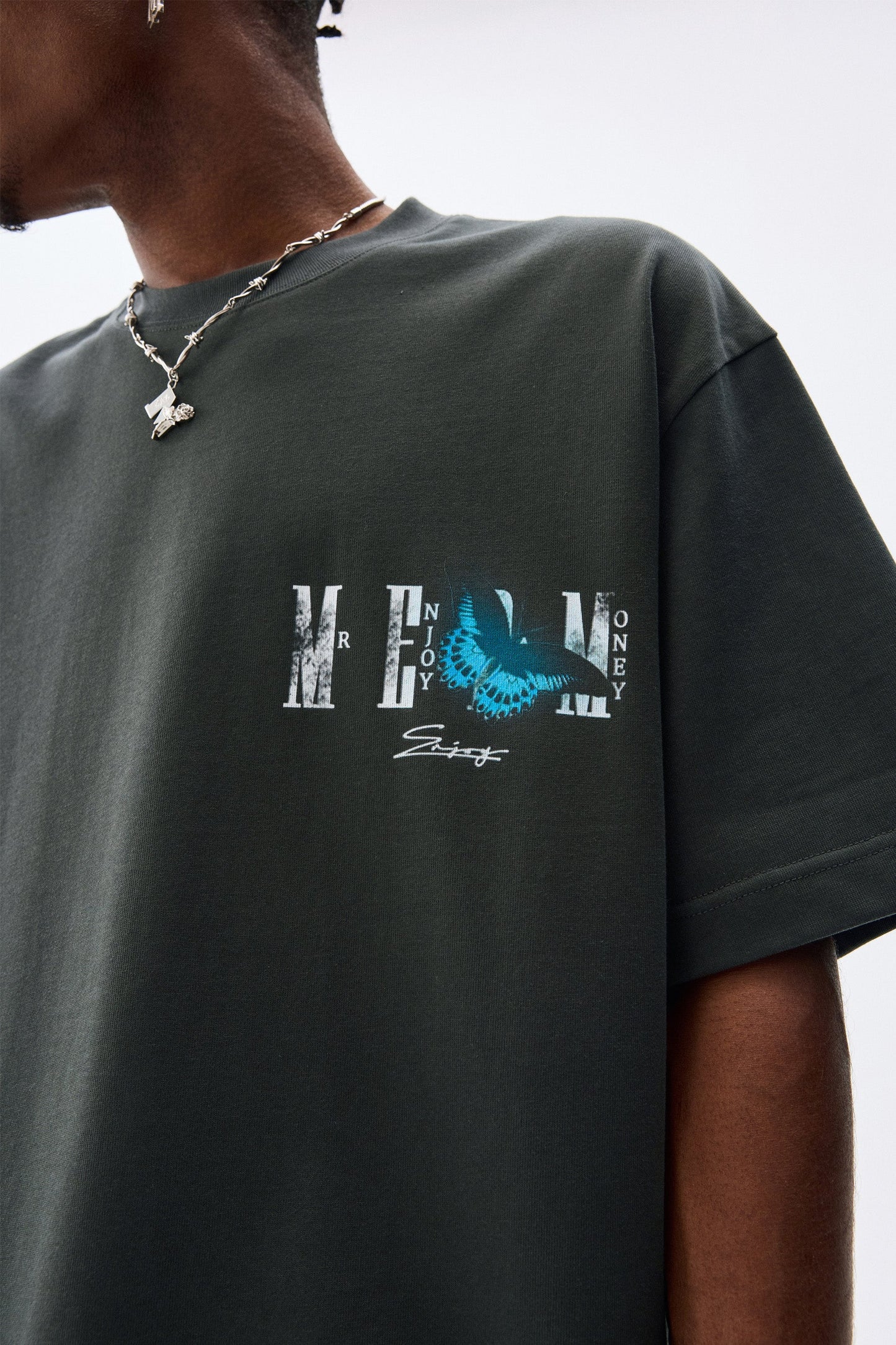 MEDM 버터플라이 워시드 티셔츠