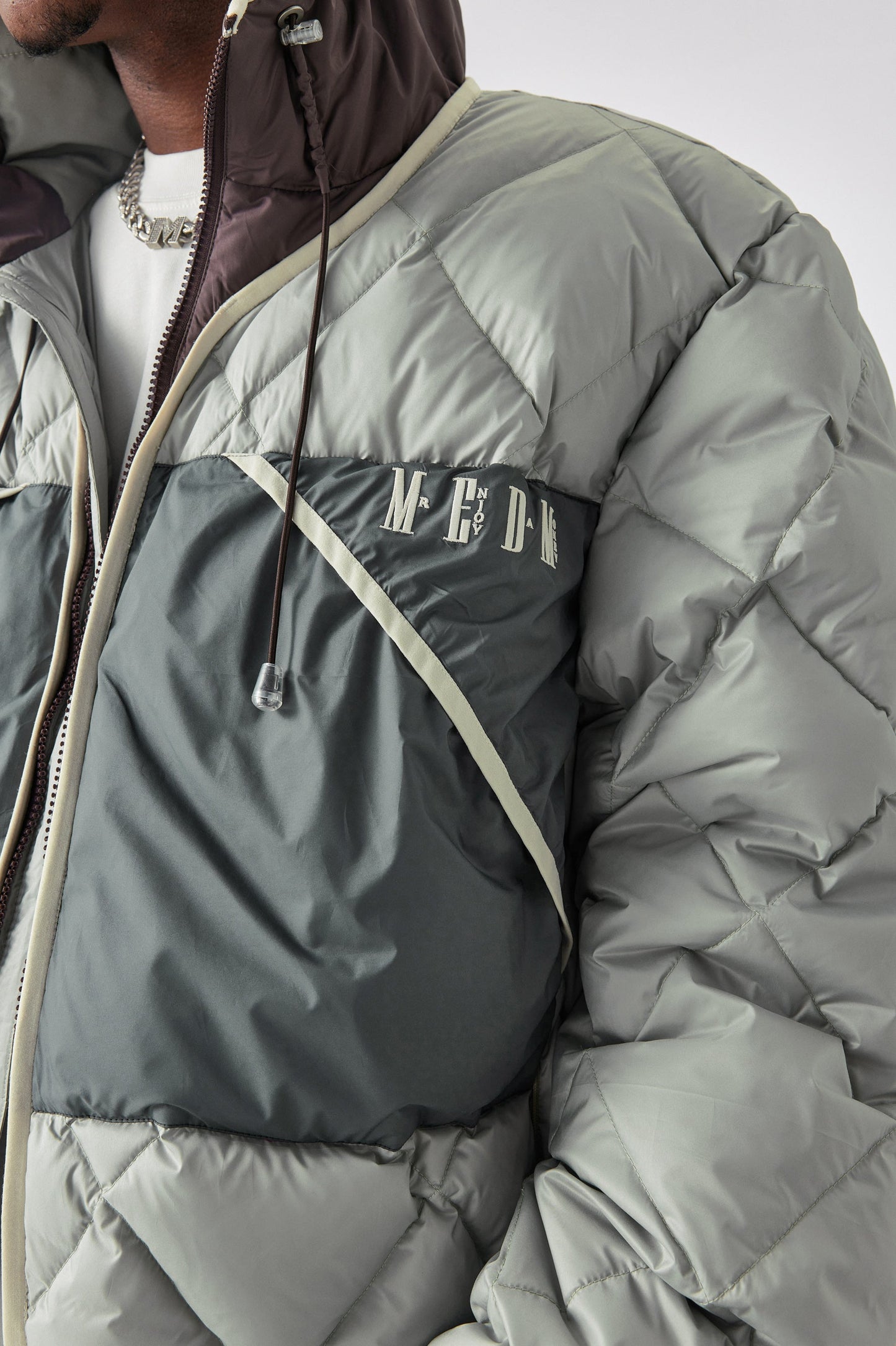 MEDM 퀼티드 후드 재킷