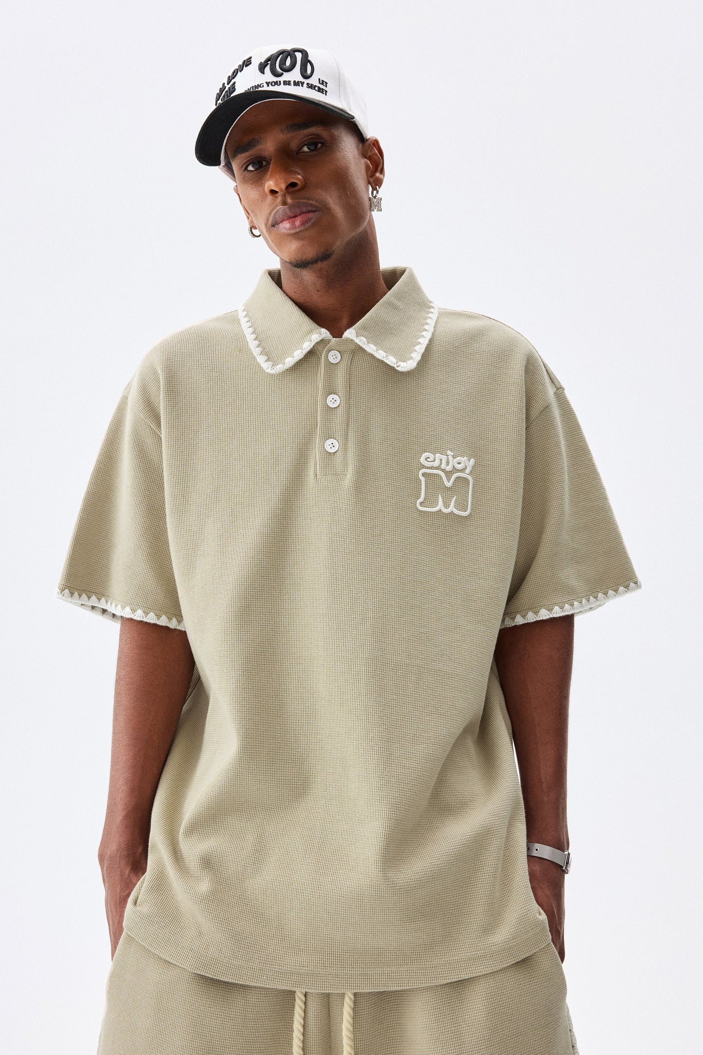 MEDM 와플 폴로 셔츠