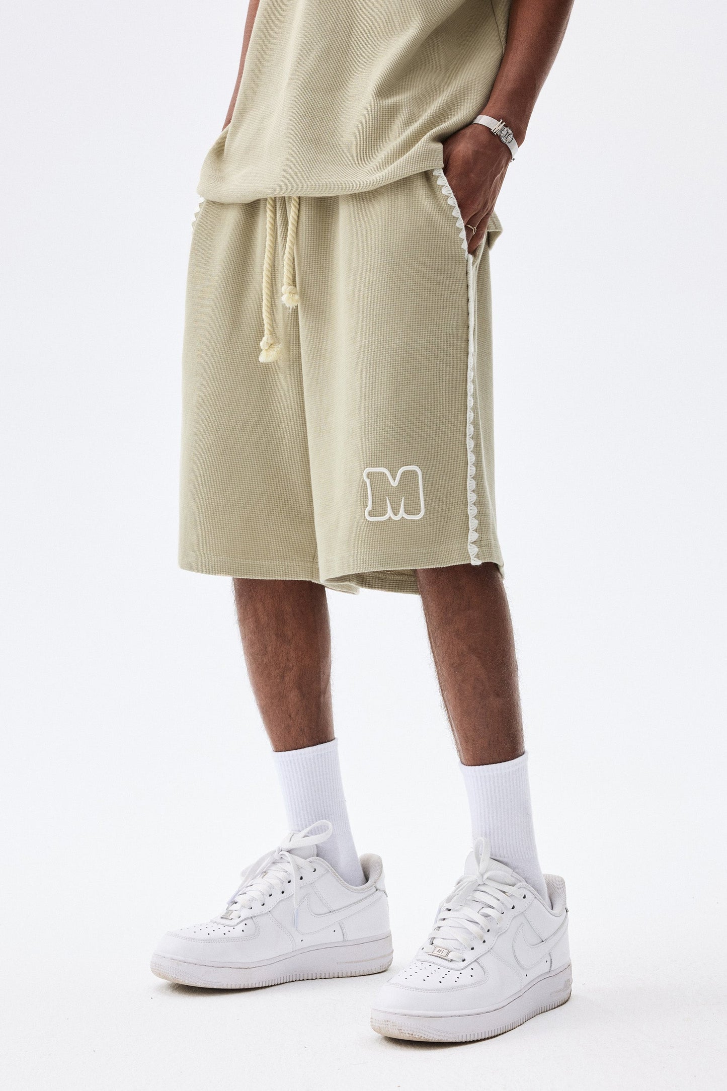 MEDM 와플 드로스트링 쇼츠