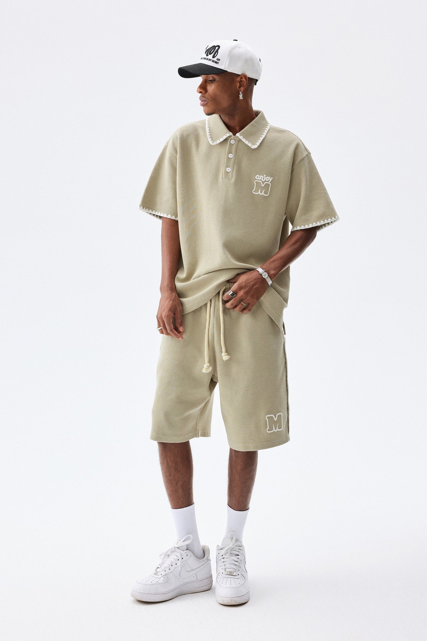 MEDM 와플 드로스트링 쇼츠