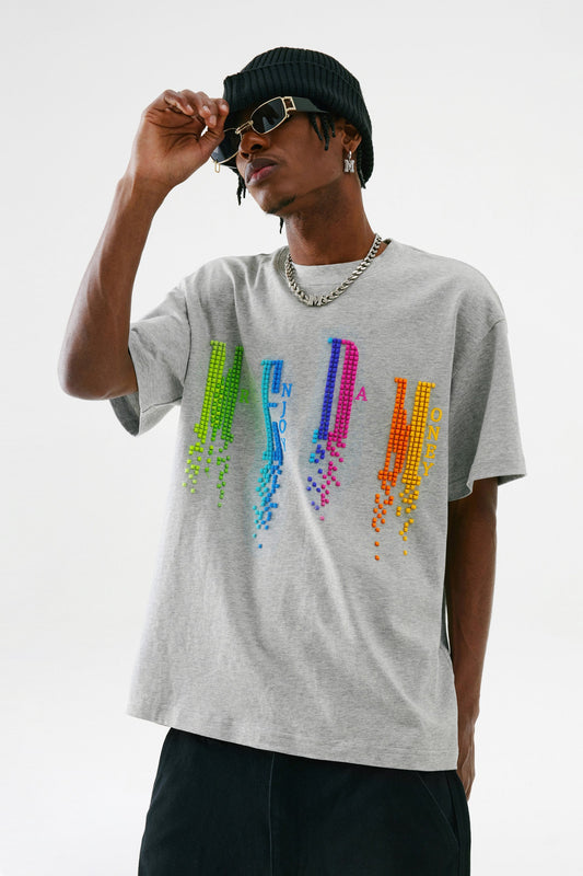 MEDM 보석 자수 티셔츠